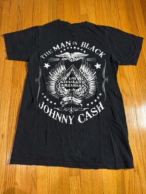 Johnny Cash The Man in Black Tee Small Black Shirt